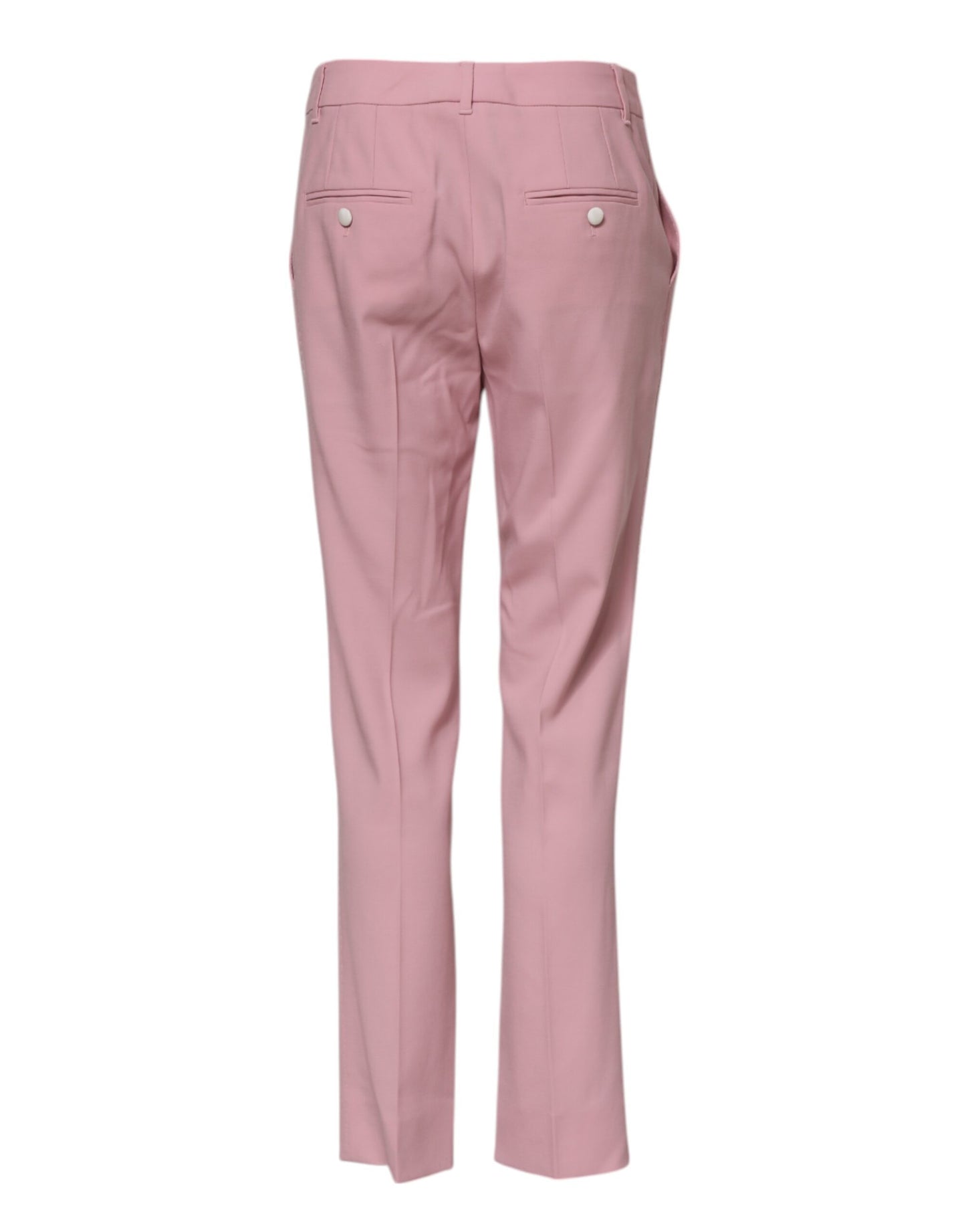 Dolce & Gabbana Rosa Wolle Mid Waist Tapered Pants