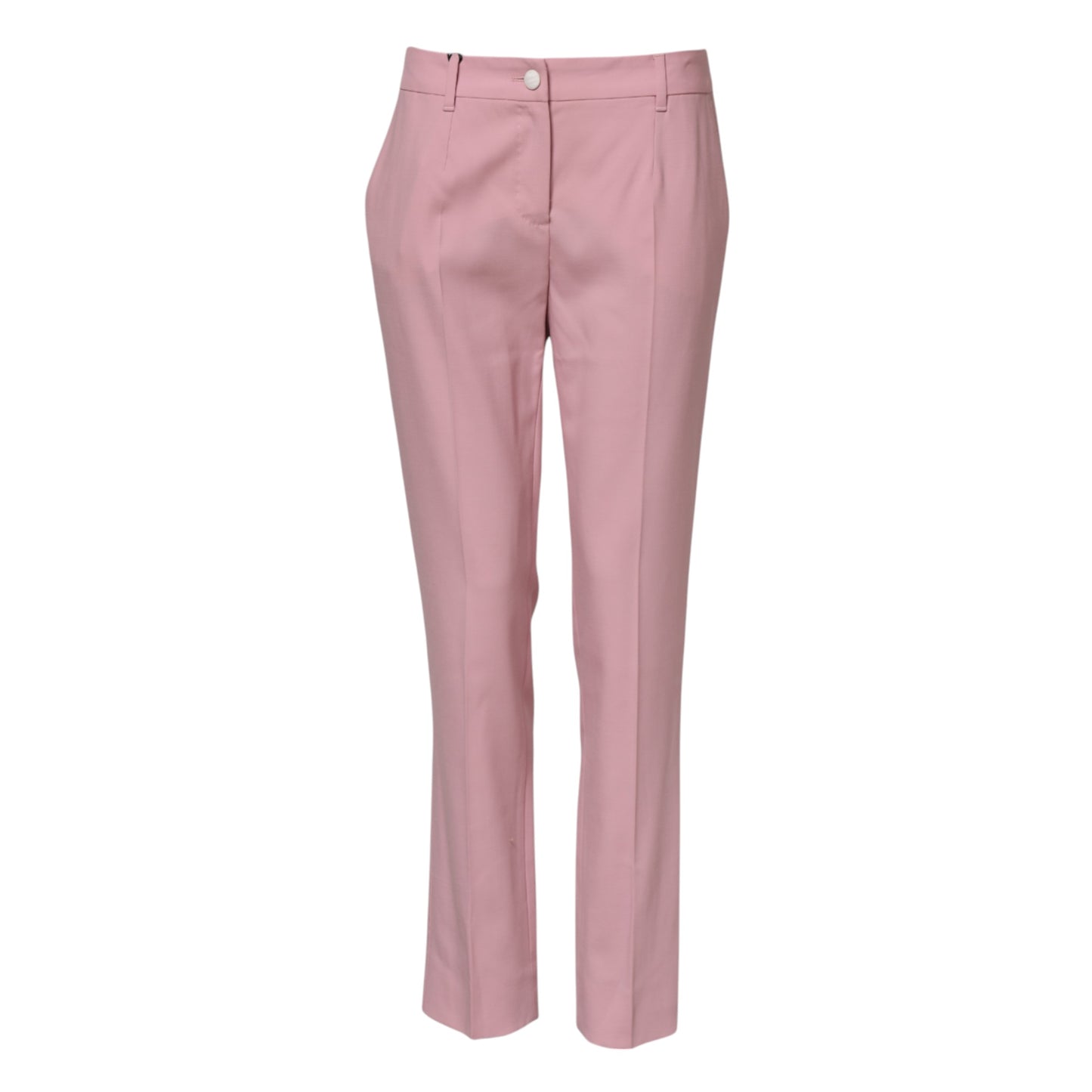 Dolce & Gabbana Rosa Wolle Mid Waist Tapered Pants