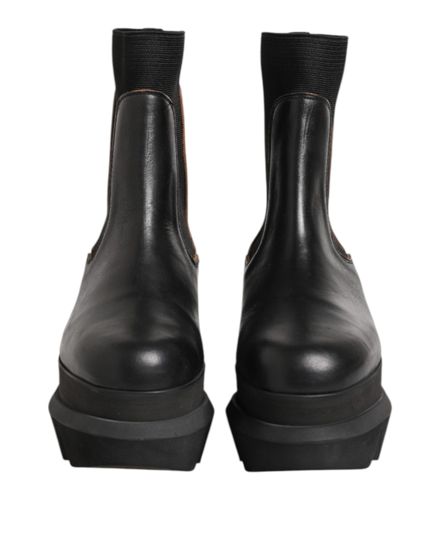 Sacai Schwarze Chelsea Leder Pull On Damen Ankle Boots Schuhe