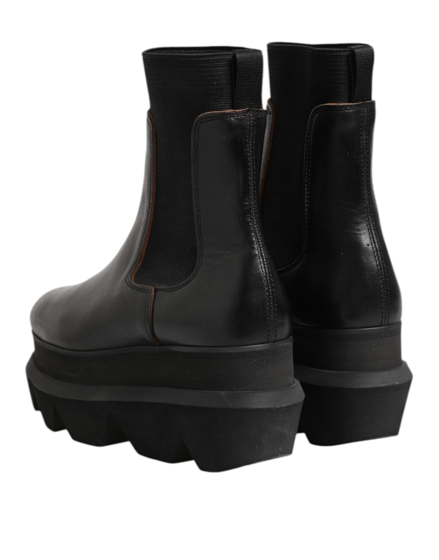 Sacai Schwarze Chelsea Leder Pull On Damen Ankle Boots Schuhe
