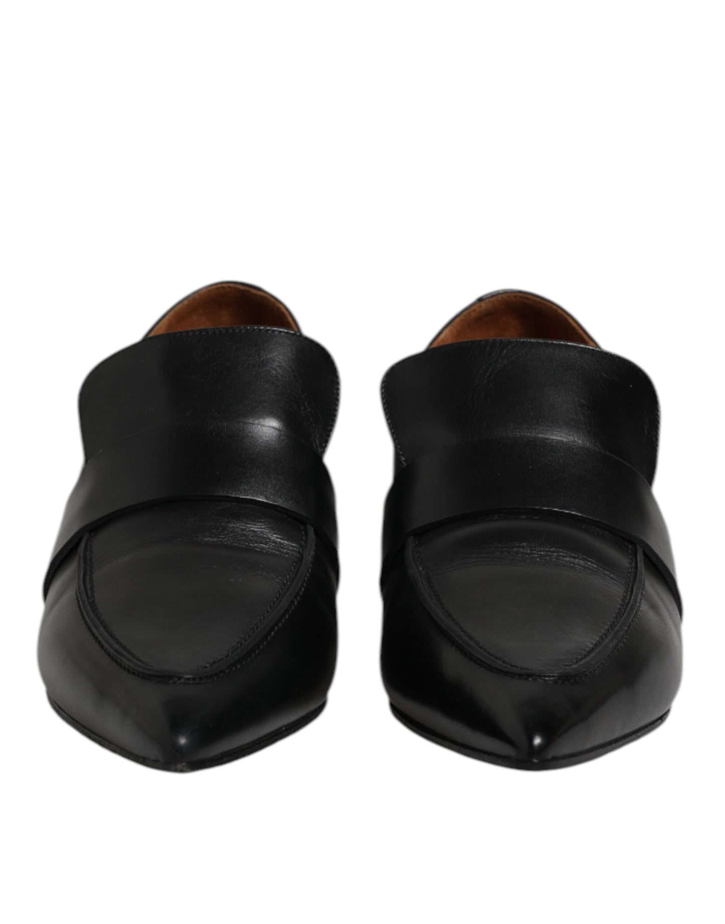 Marsell Schwarz Weiches Leder Loafer Pointed Toe Slip On Schuhe
