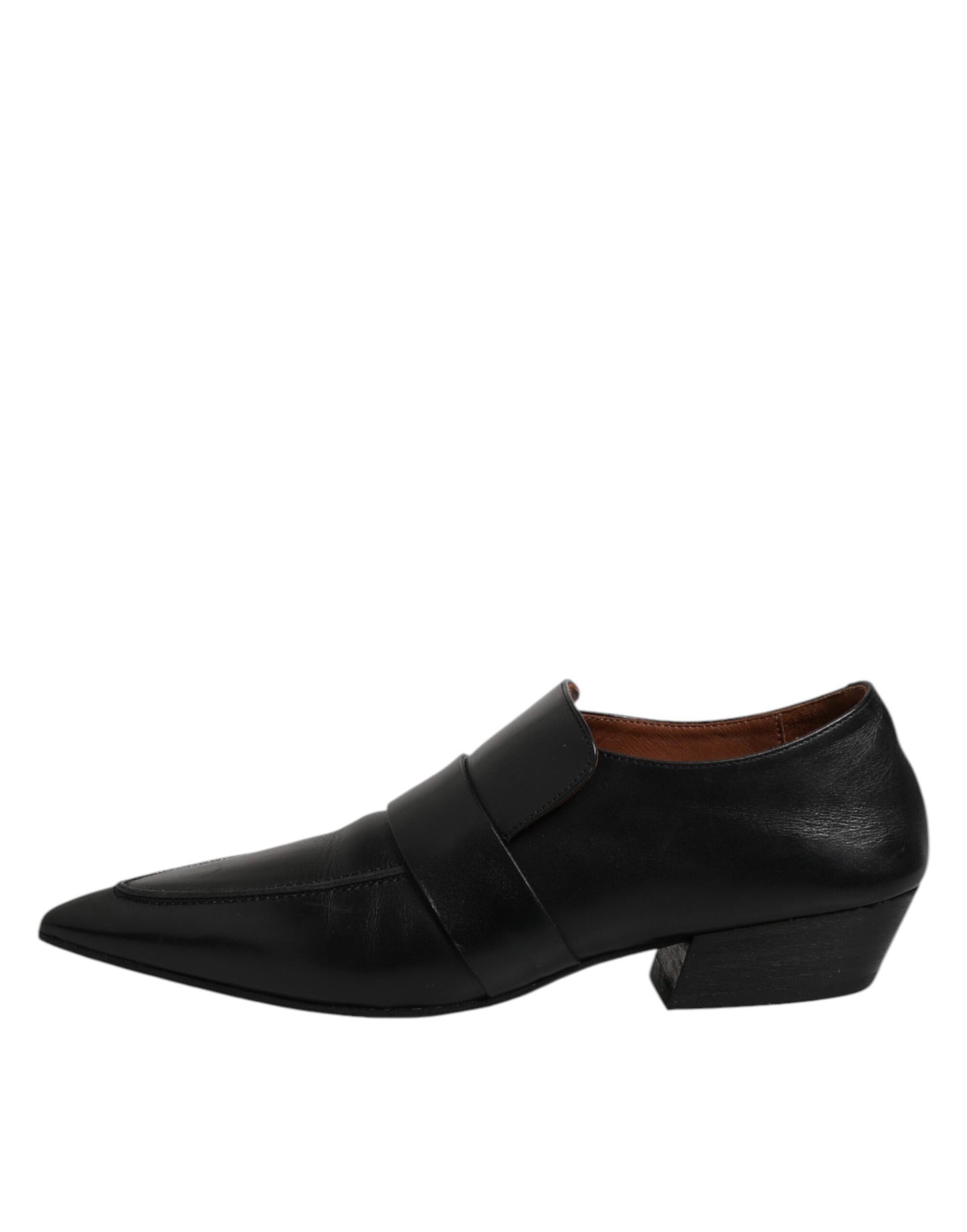 Marsell Schwarz Weiches Leder Loafer Pointed Toe Slip On Schuhe
