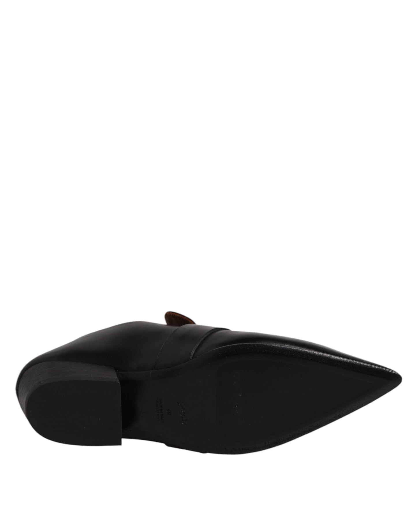 Marsell Schwarz Weiches Leder Loafer Pointed Toe Slip On Schuhe