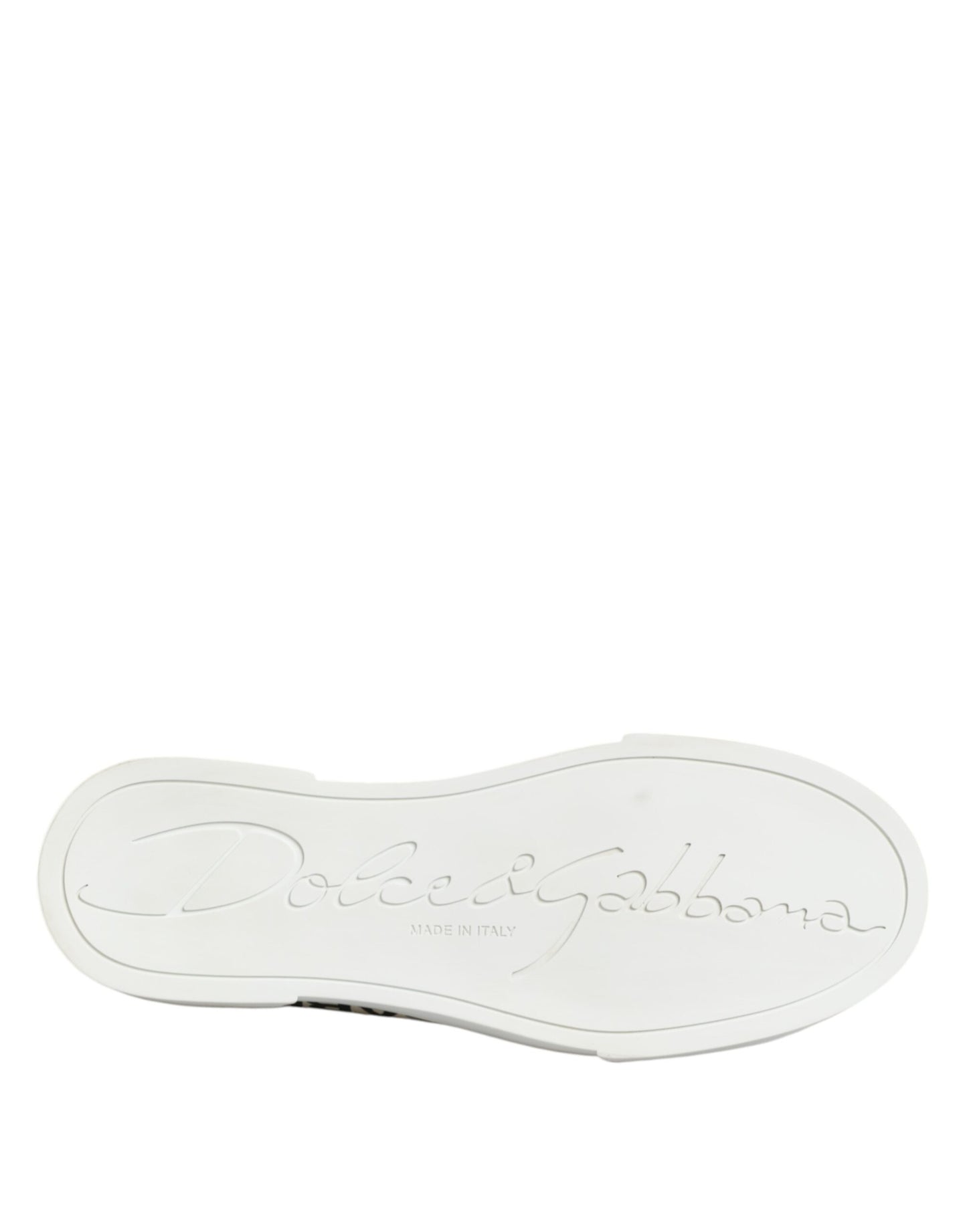 Dolce & Gabbana Schwarz Weiß Leder Low Top Sneakers Schuhe