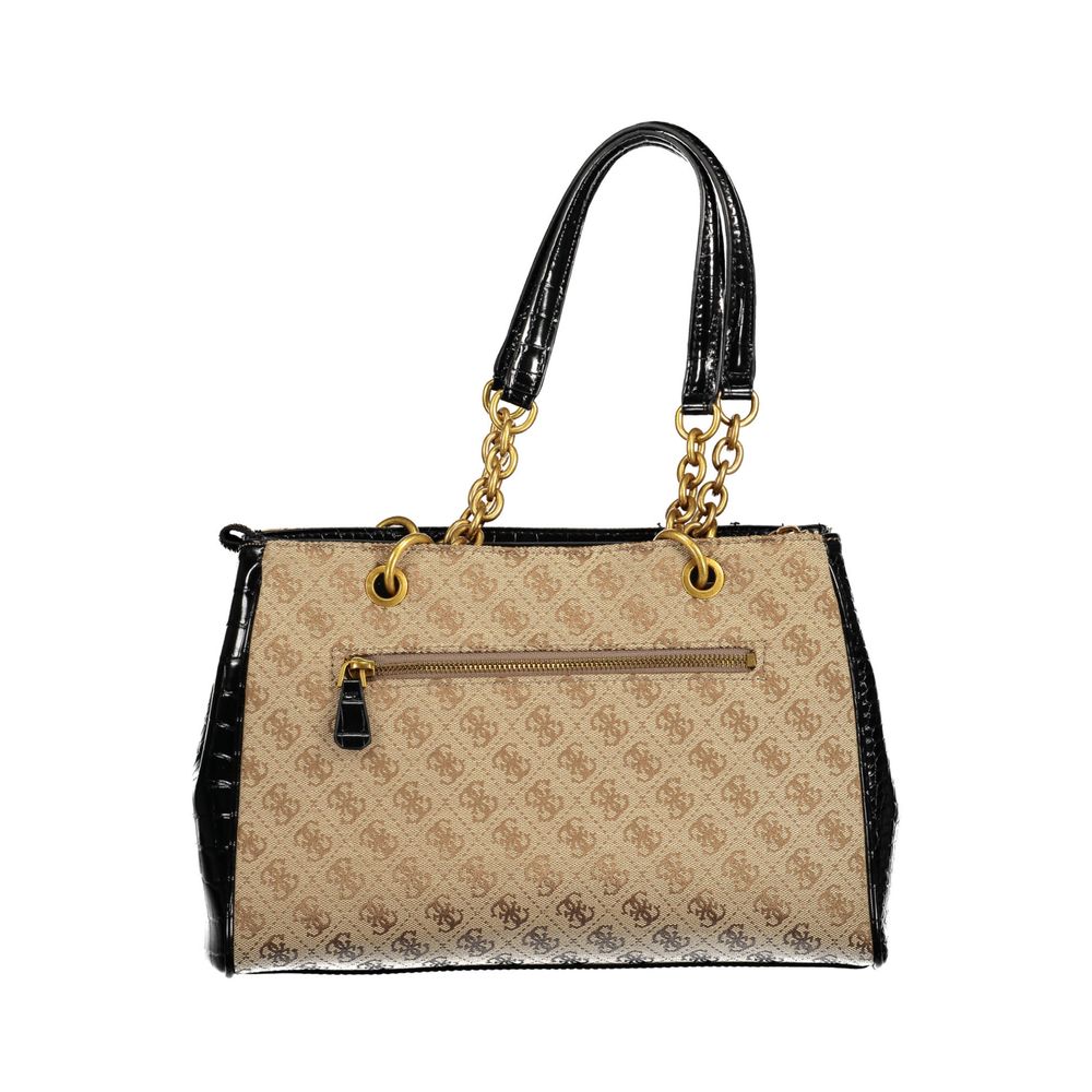 Guess Jeans Schwarze Polyethylen-Handtasche