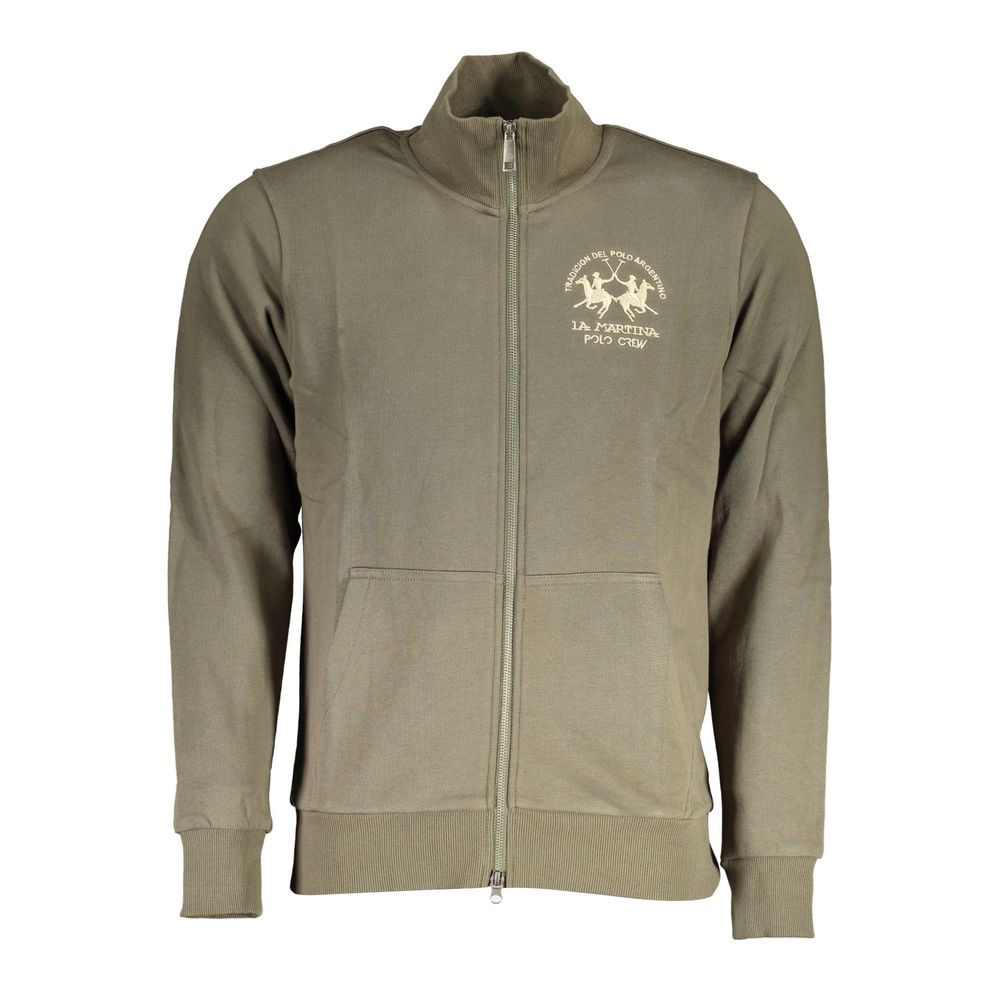 La Martina Grüner Baumwollpullover