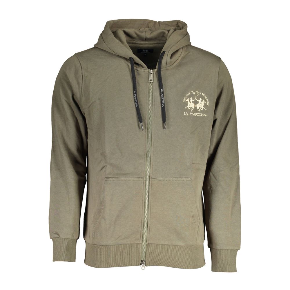 La Martina Grüner Baumwollpullover