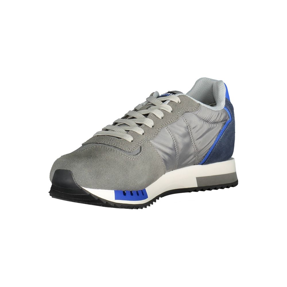 Blauer Graue Polyester Sneaker