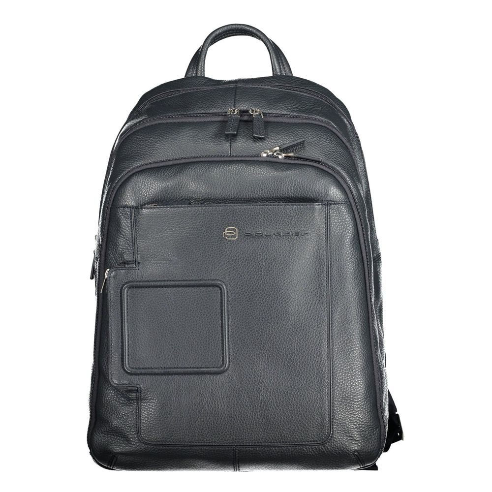 Piquadro Blauer Lederrucksack