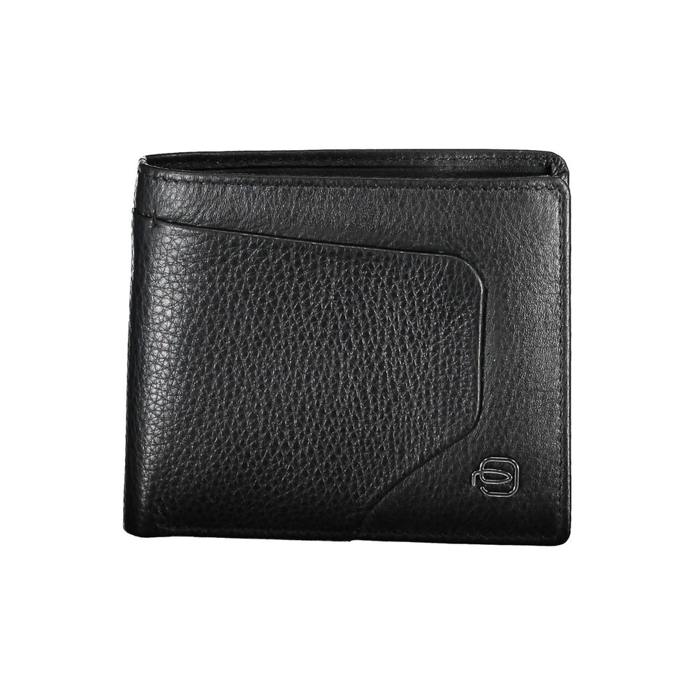 Piquadro Schwarzes Leder Portemonnaie
