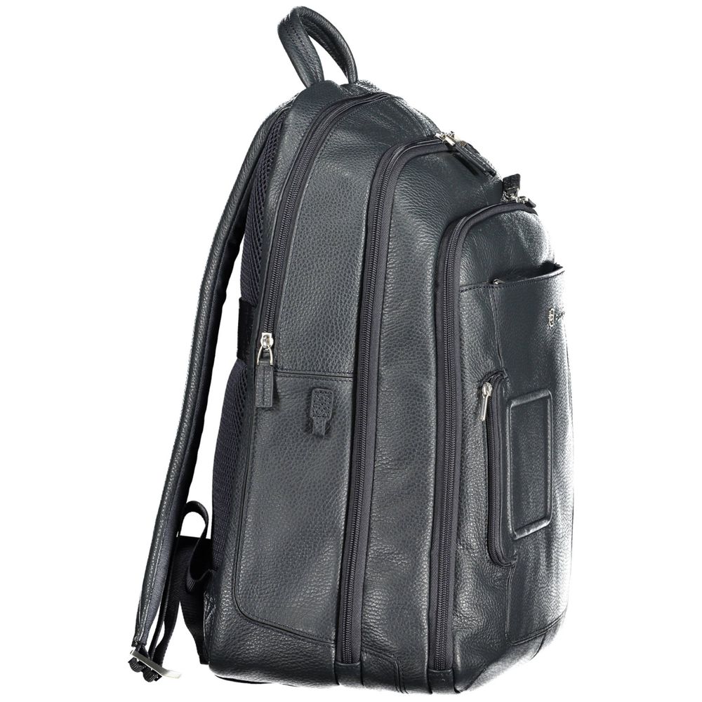 Piquadro Blauer Lederrucksack