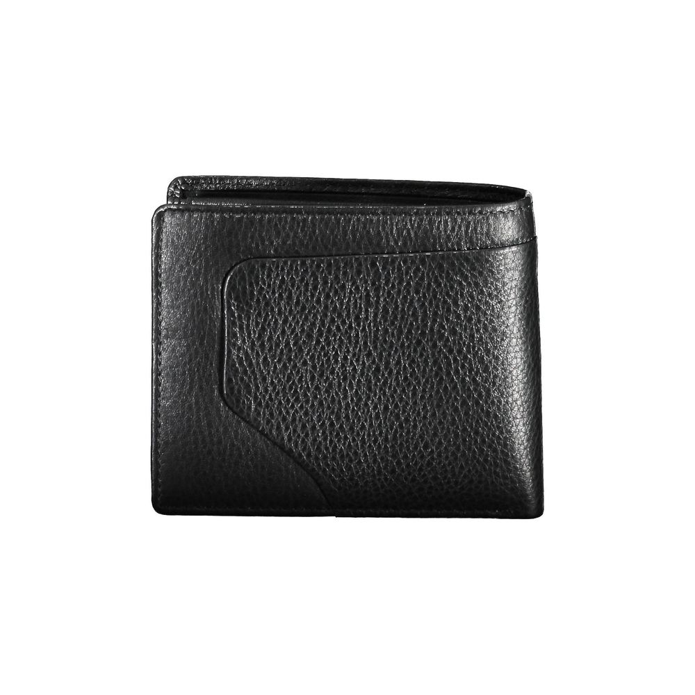 Piquadro Schwarzes Leder Portemonnaie