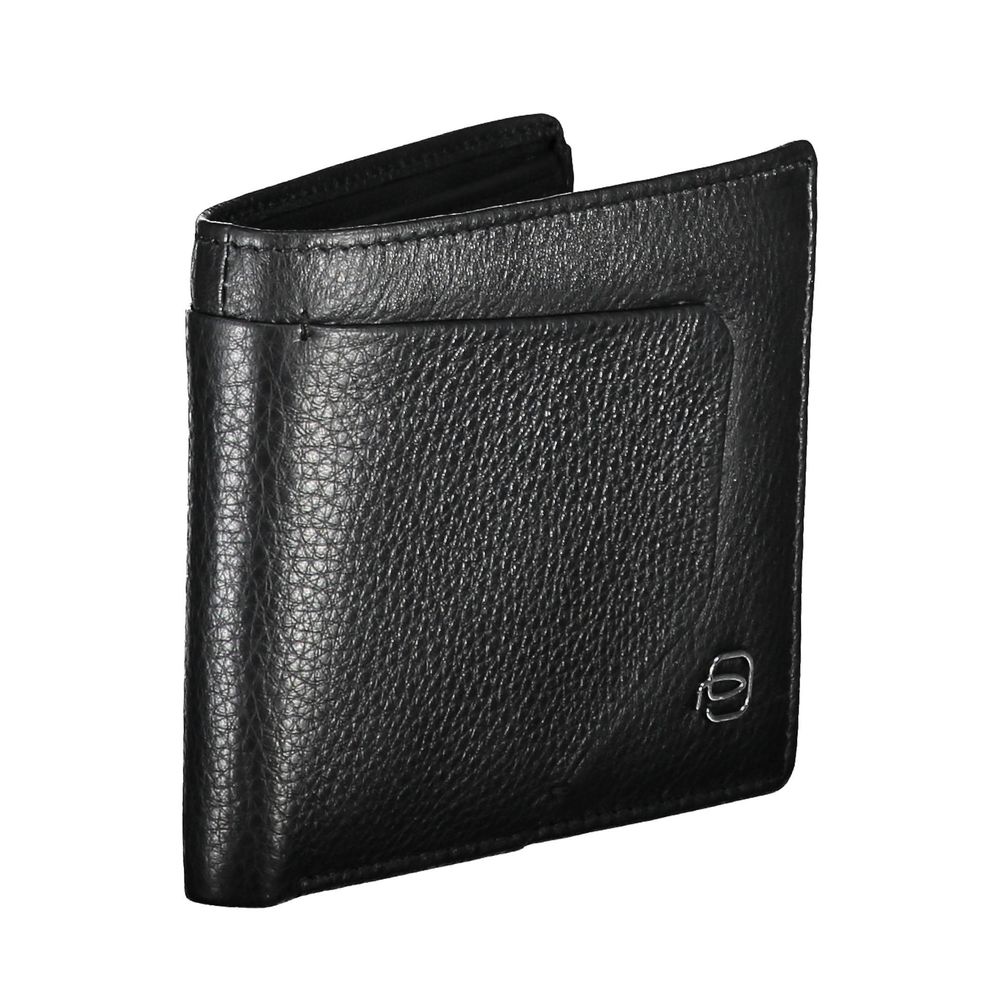 Piquadro Schwarzes Leder Portemonnaie