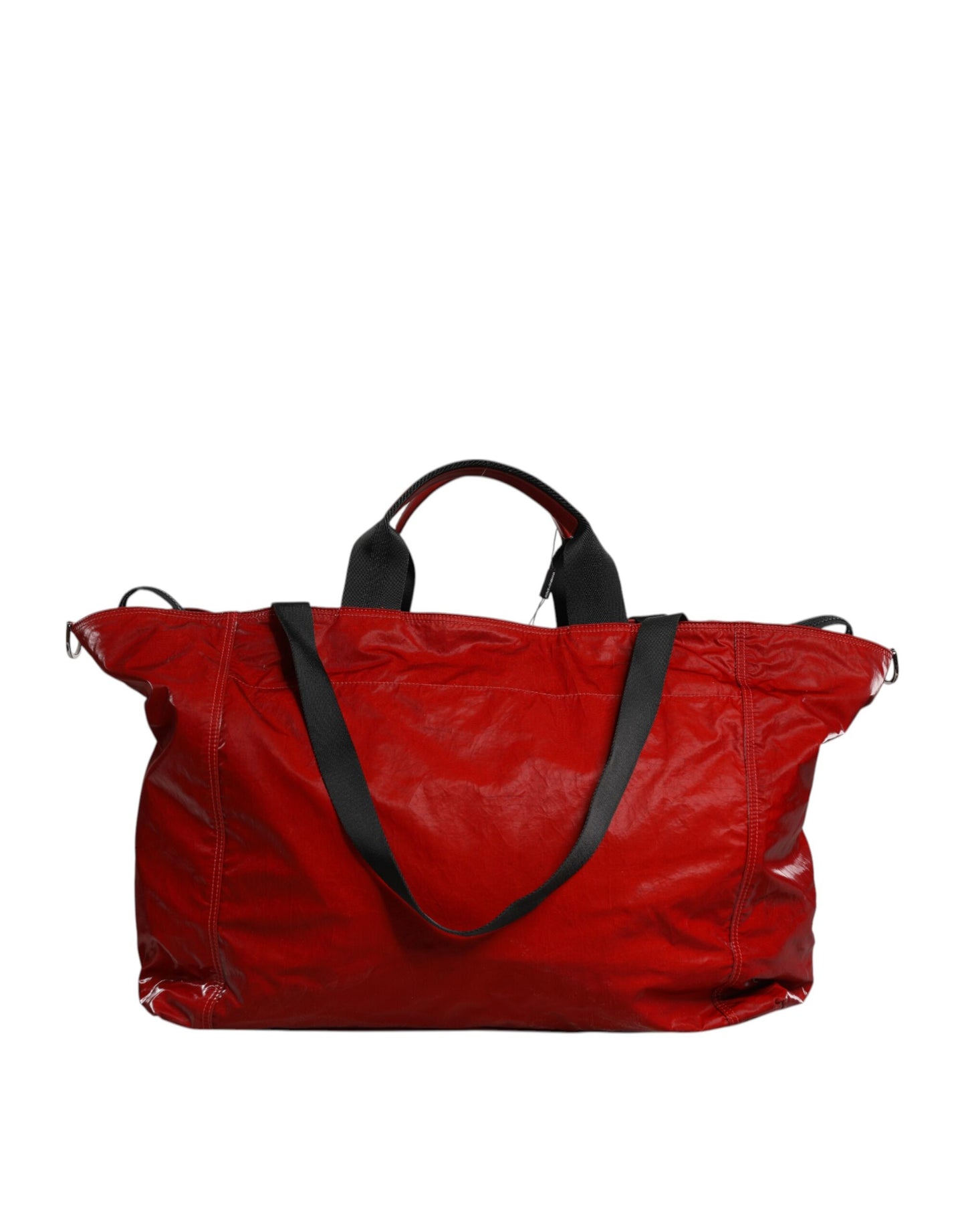 Dolce & Gabbana Rote Nylon Hand Schulter Duffel Reisetasche