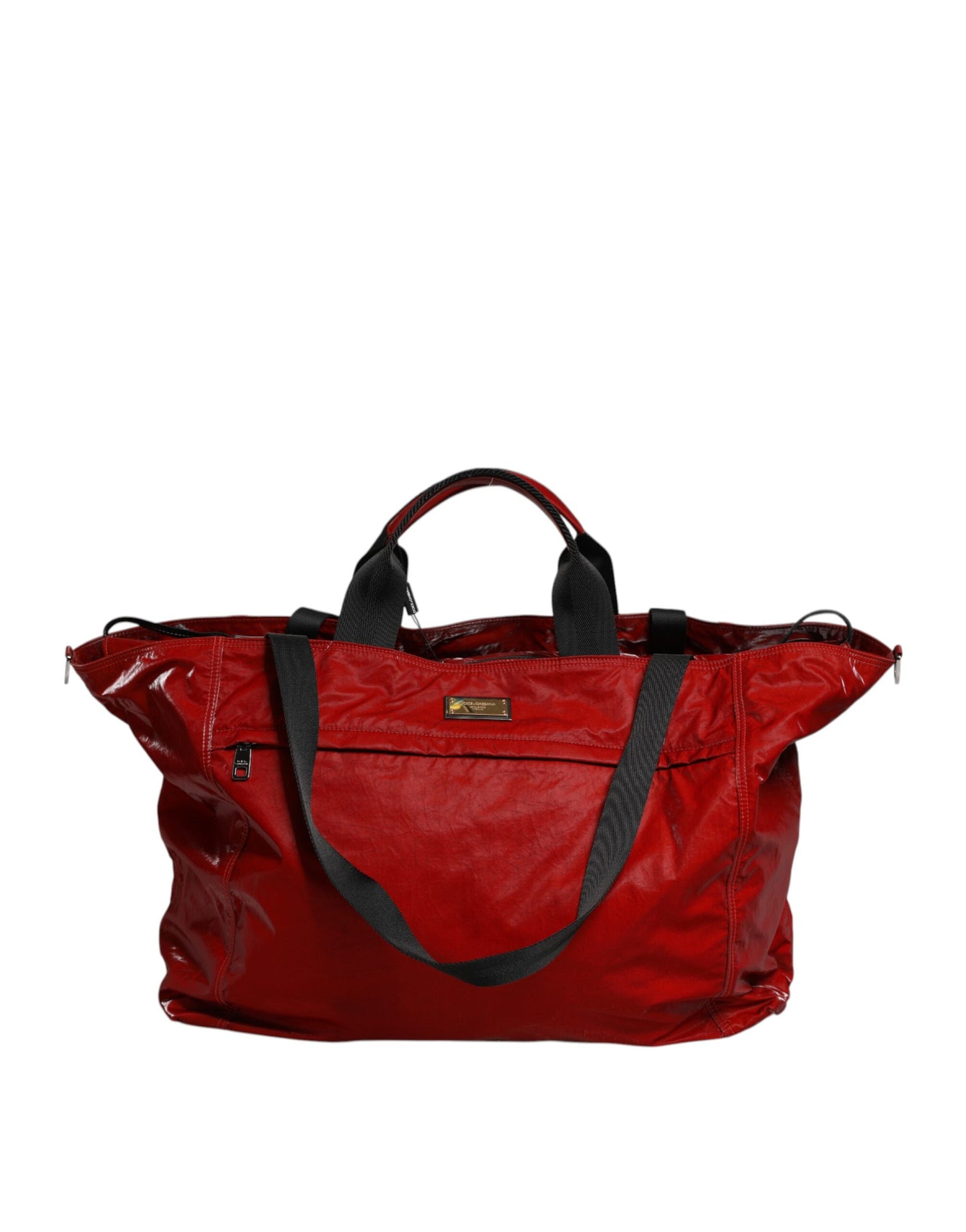 Dolce & Gabbana Rote Nylon Hand Schulter Duffel Reisetasche