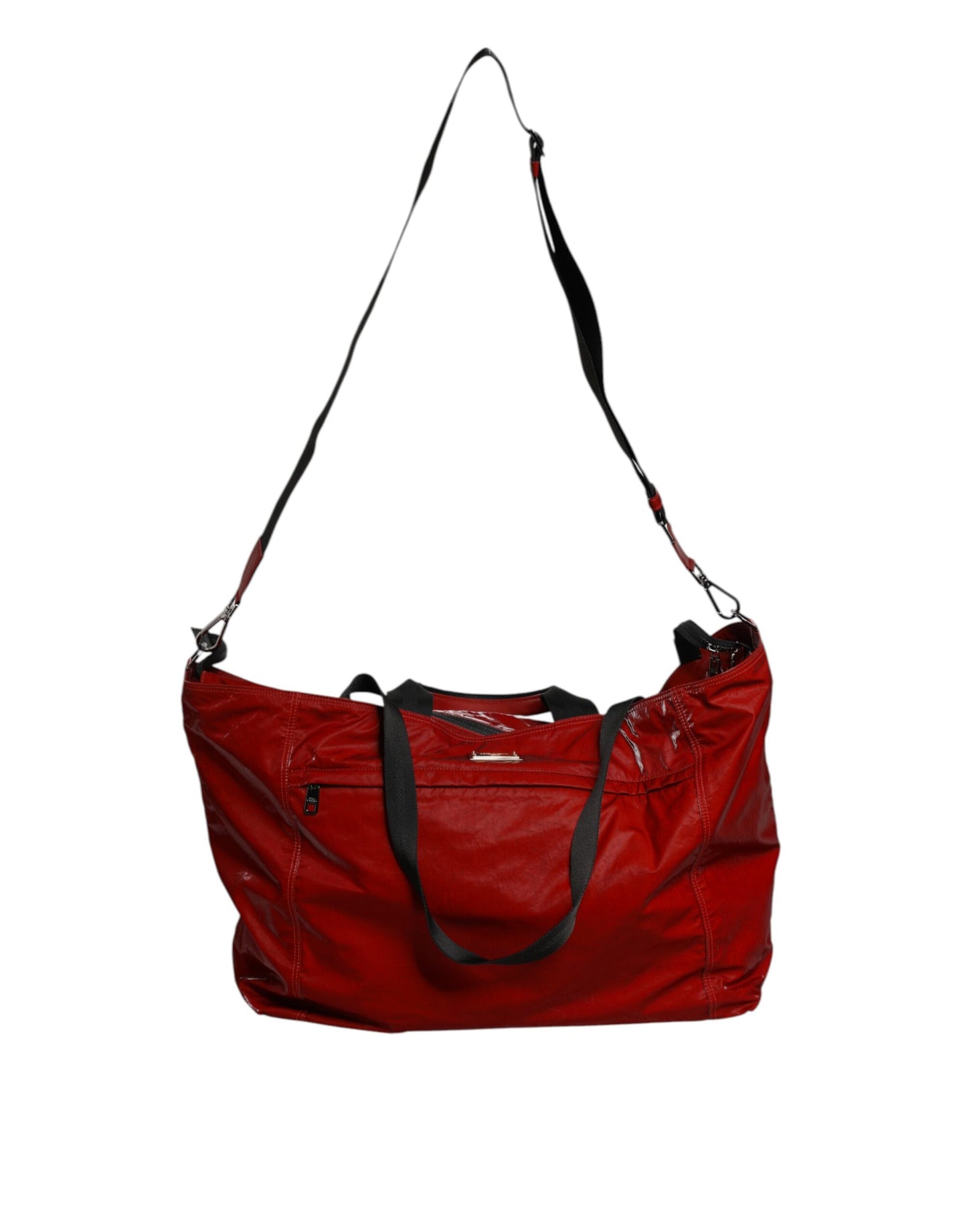 Dolce & Gabbana Rote Nylon Hand Schulter Duffel Reisetasche