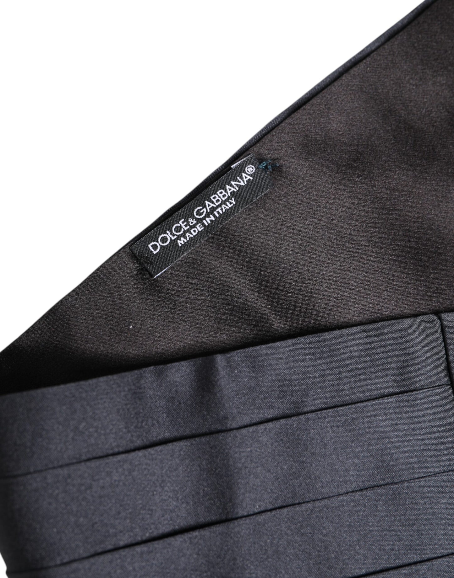 Dolce & Gabbana Dunkelblauer Gürtel aus 100% Seide Taillenkummerbund