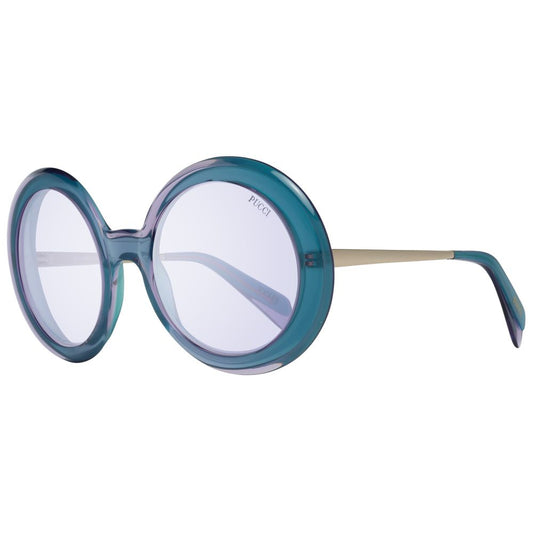 Emilio Pucci Türkise Metall- und Kunststoff-Sonnenbrille