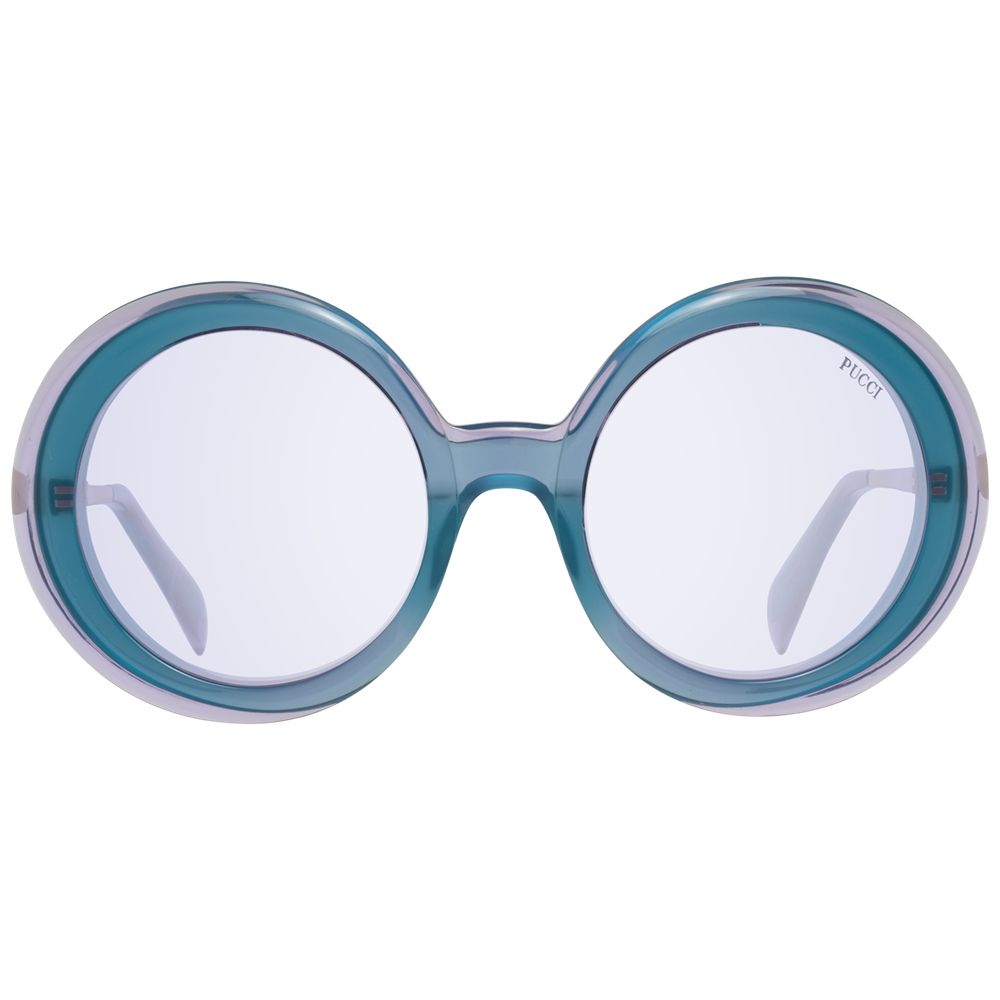 Emilio Pucci Türkise Metall- und Kunststoff-Sonnenbrille