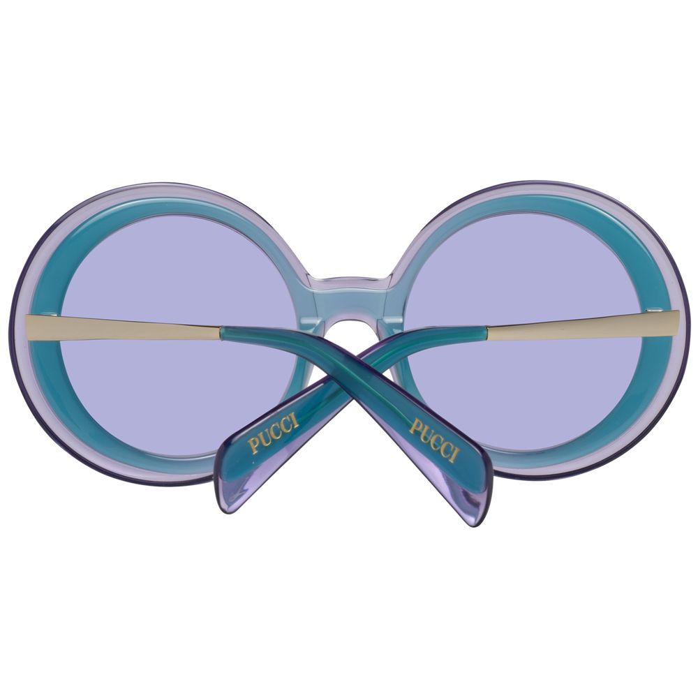 Emilio Pucci Türkise Metall- und Kunststoff-Sonnenbrille