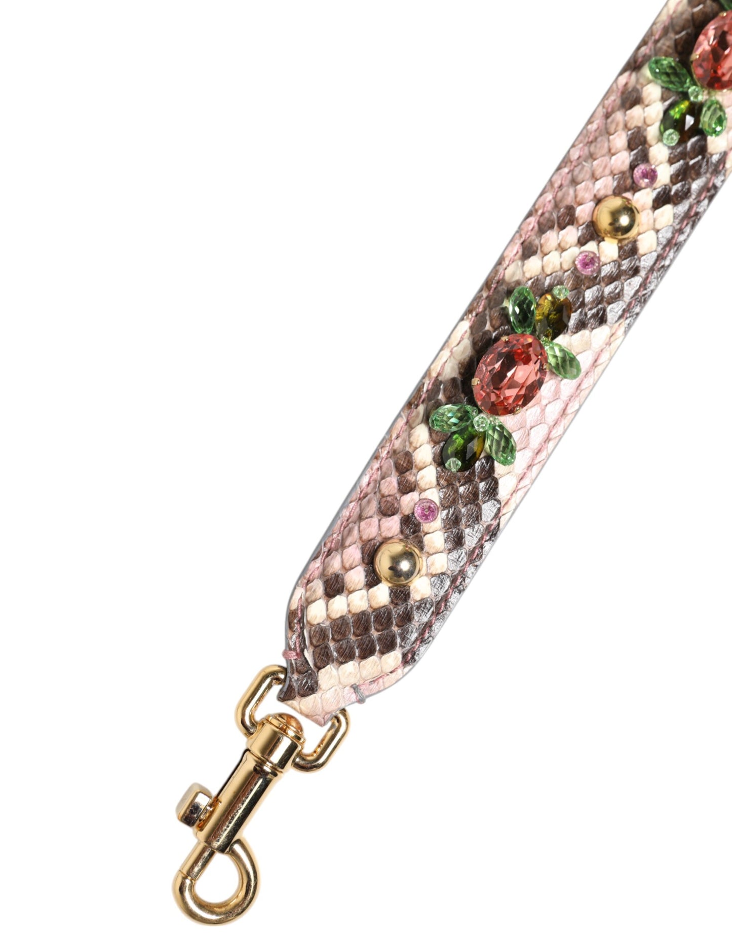 Dolce & Gabbana Multicolor Python verschönert Kristall Nieten Schulterriemen