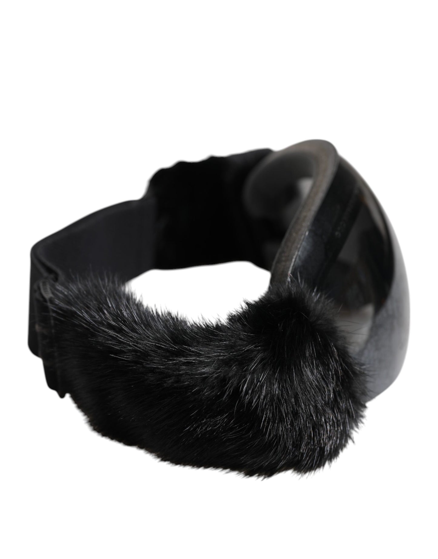 Dolce & Gabbana Schwarze Bi0759 Spitze verspiegelte Skibrille Maske Sonnenbrille