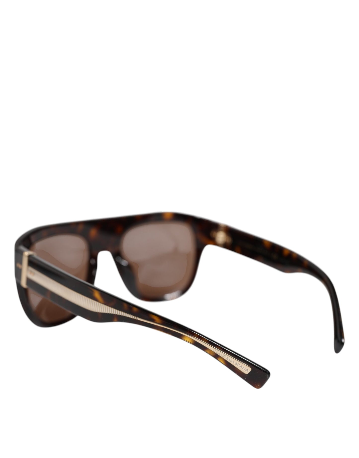 Dolce & Gabbana Dunkelbraune Havanna DG4398F Quadratische Brillenfassung Sonnenbrille