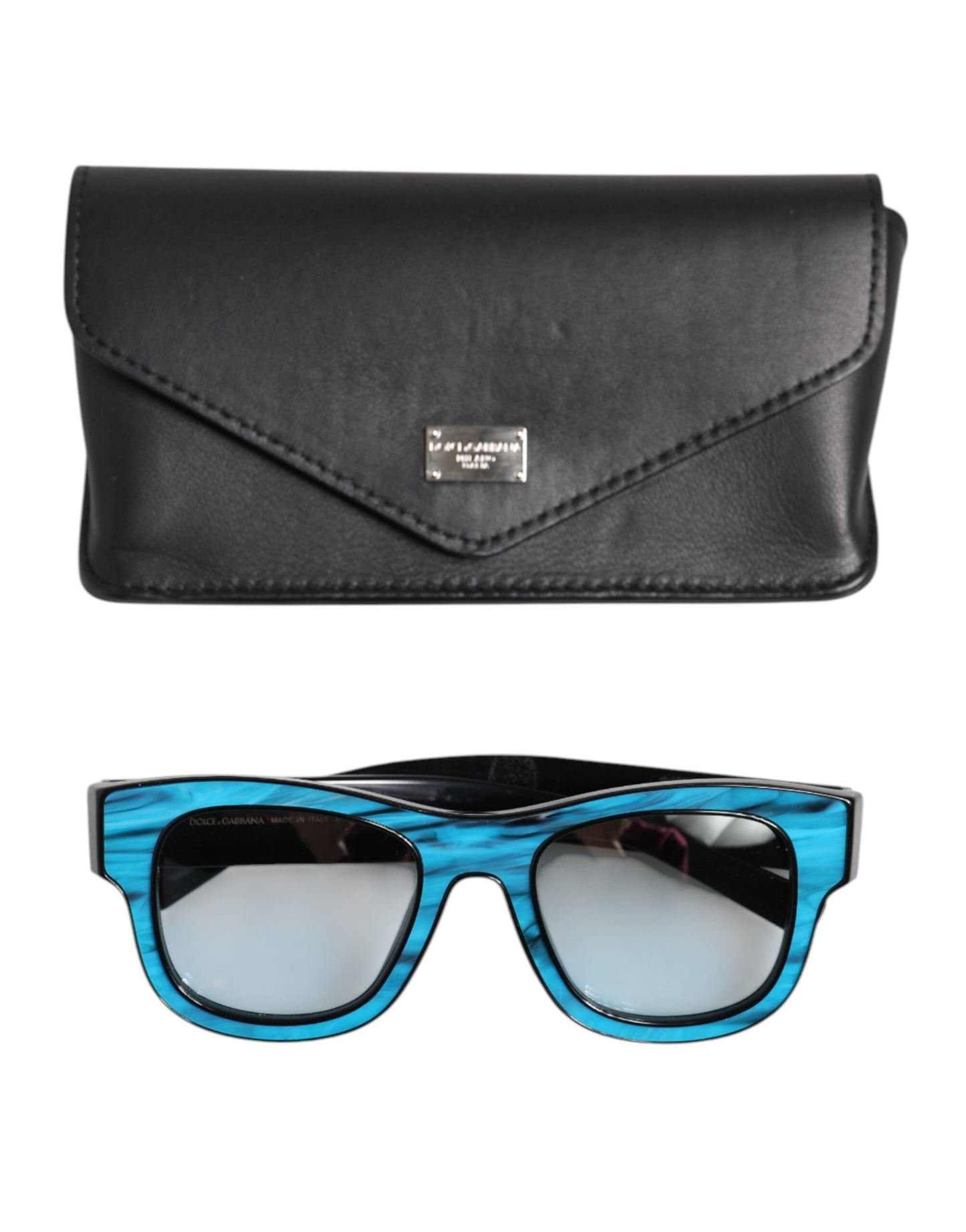 Dolce & Gabbana Blau schwarz marmoriert Metall DG2215K Eyewear Sonnenbrillen