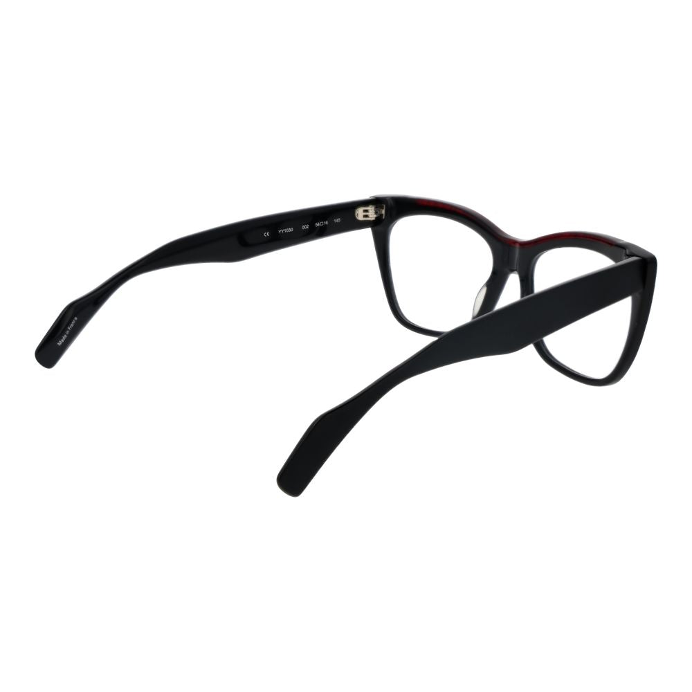 Yohji Yamamoto Schwarze Kunststoffbrille (Gestelle)