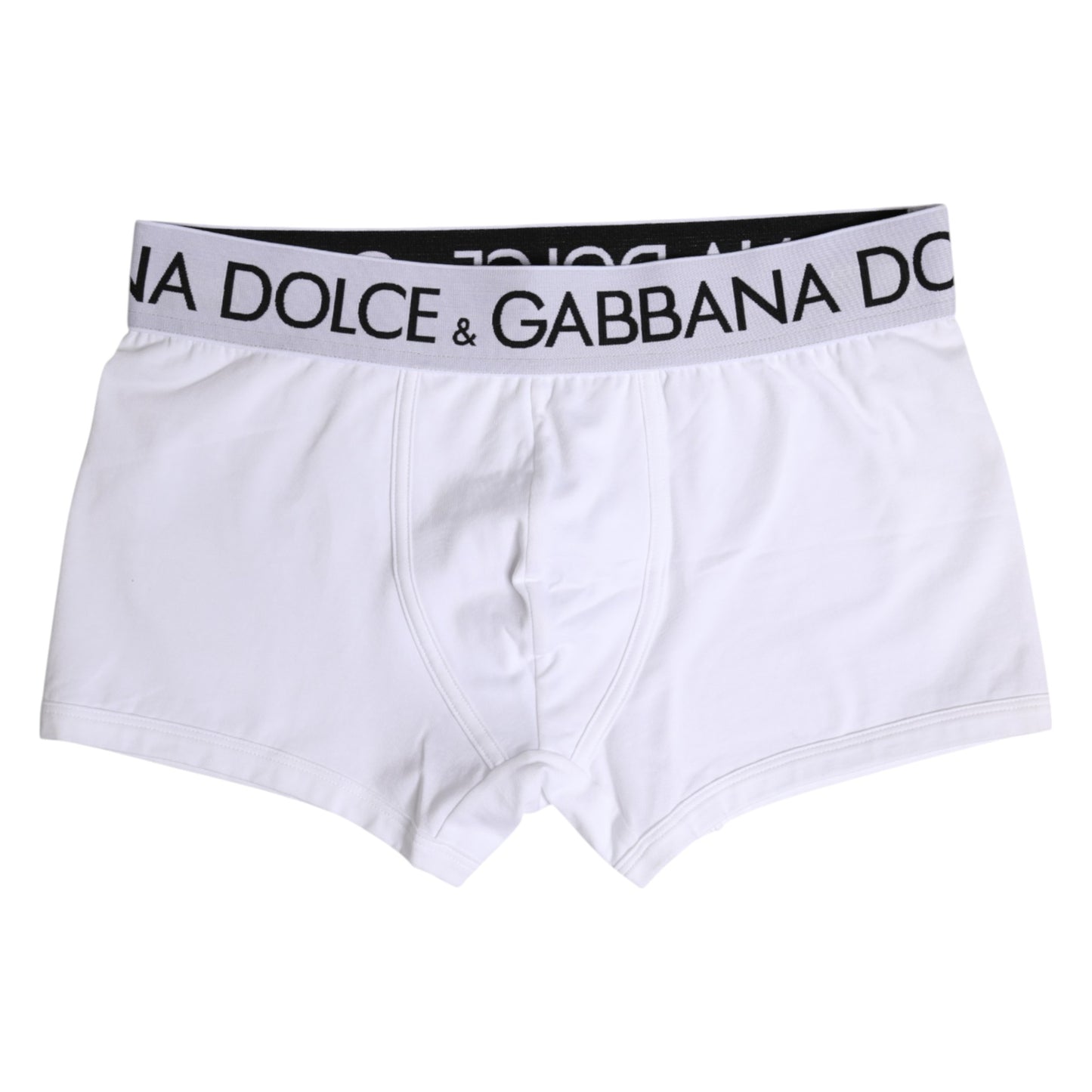Dolce & Gabbana Weiße Cotton Stretch Regular Boxer Unterwäsche