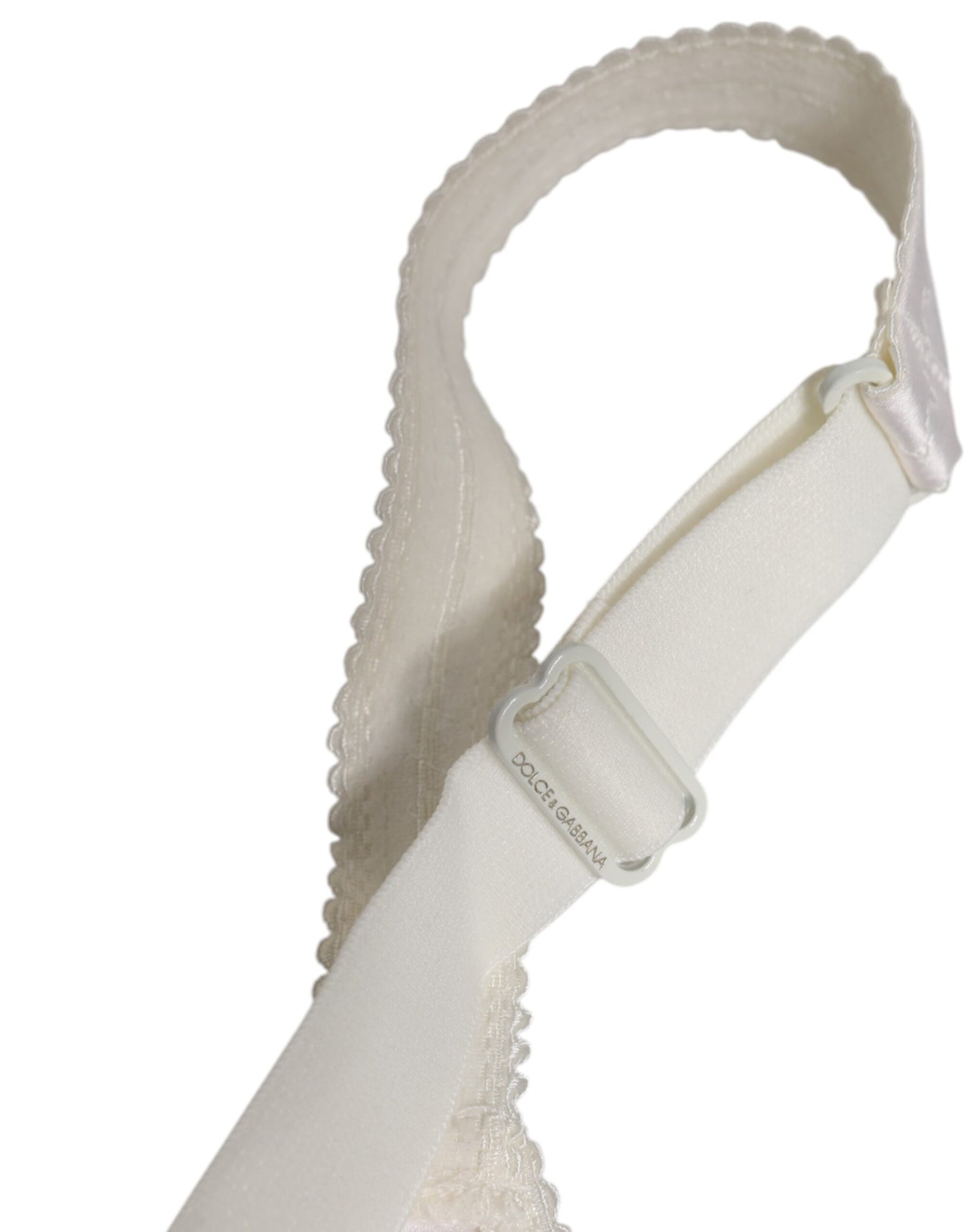 Dolce & Gabbana Weißer Seiden-Balkonette-BH ohne Draht Unterwäsche