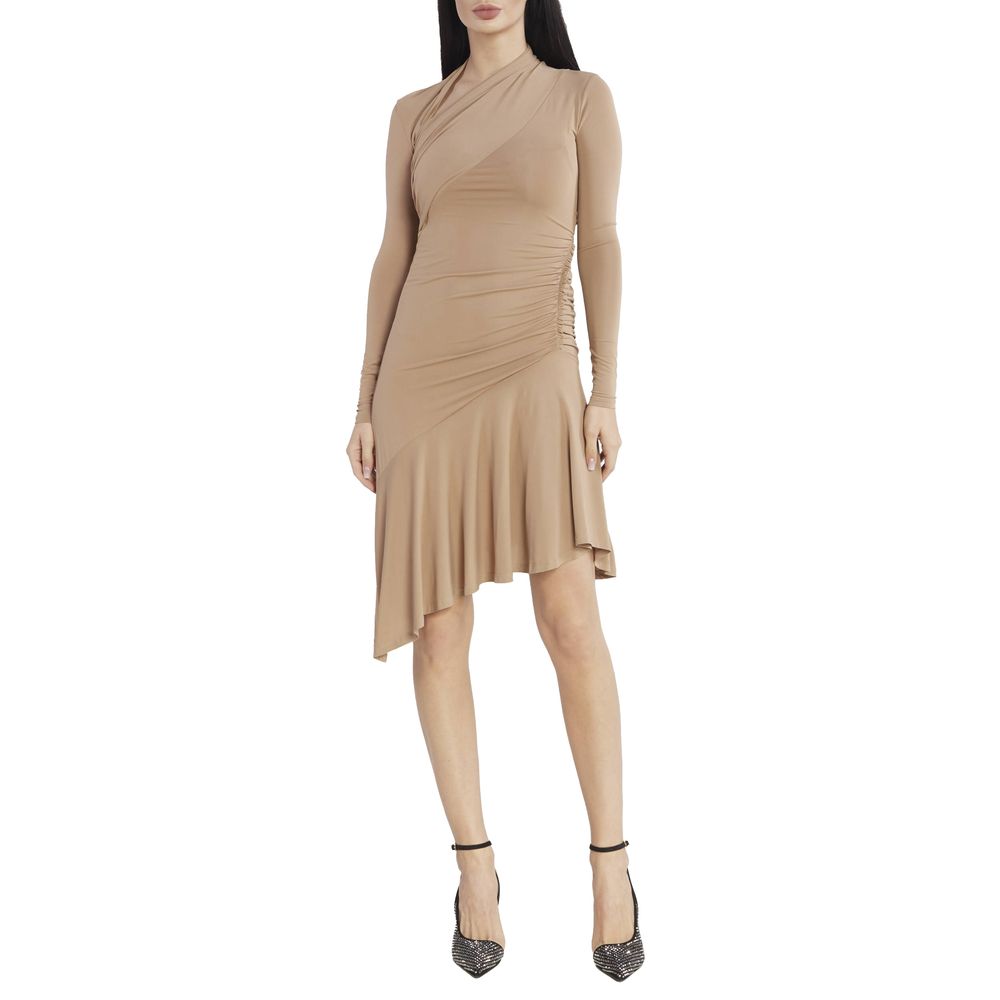 PINKO Beigefarbenes Viskosekleid