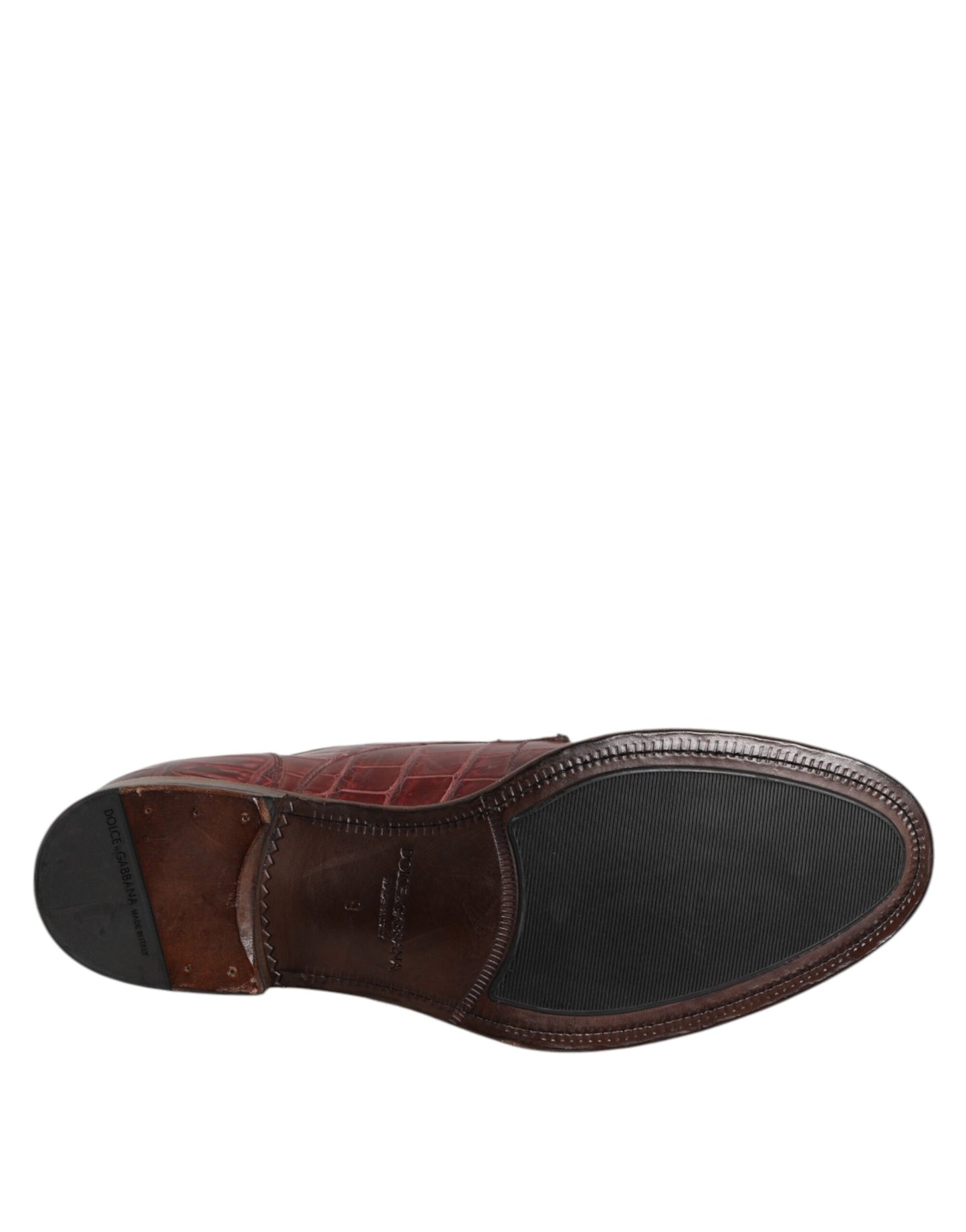 Dolce & Gabbana Burgundy Leder Schnürschuhe Derby Dress Schuhe