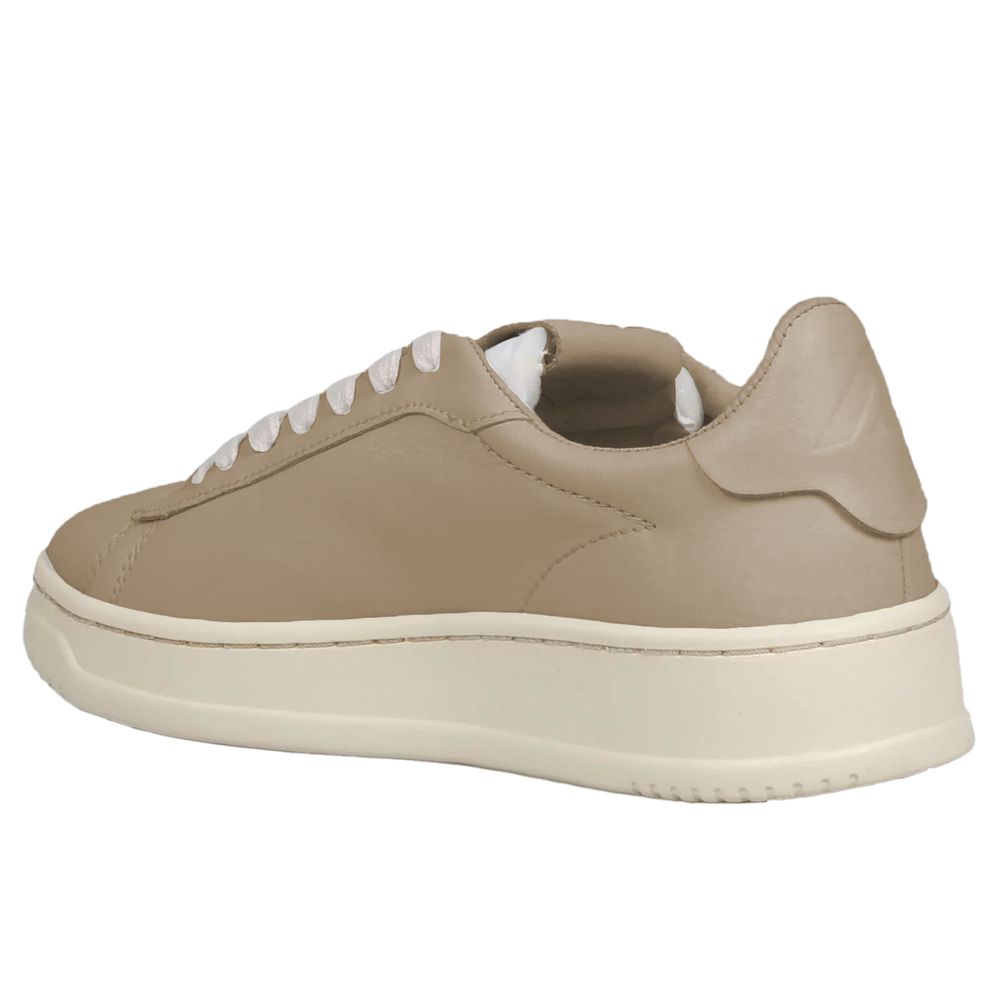 Autry Beige Ziegenleder Sneaker