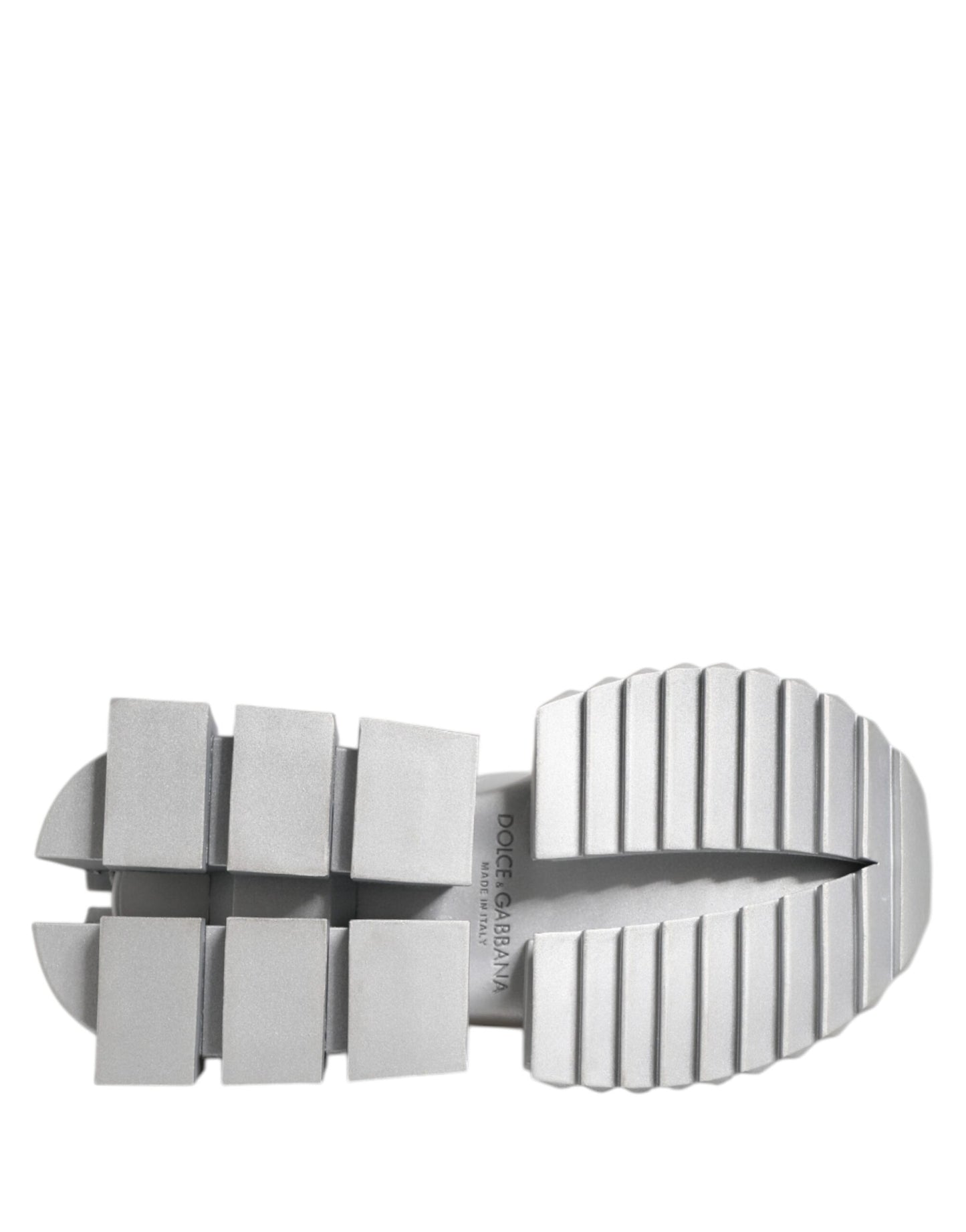 Dolce & Gabbana Silberne Leder Super Queen Sneakers Schuhe