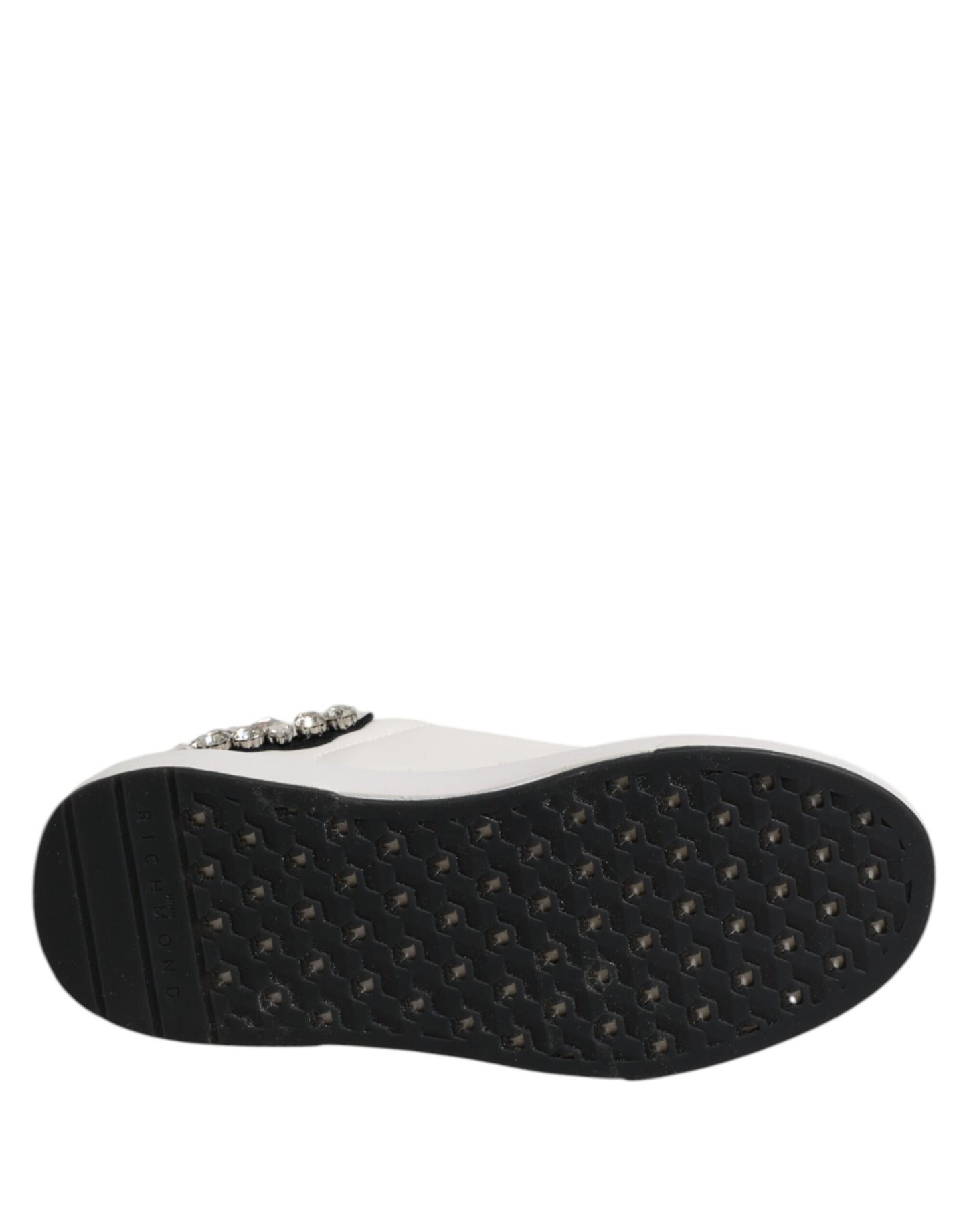 John Richmond Weiß Strass verschönert Turnschuhe Schuhe