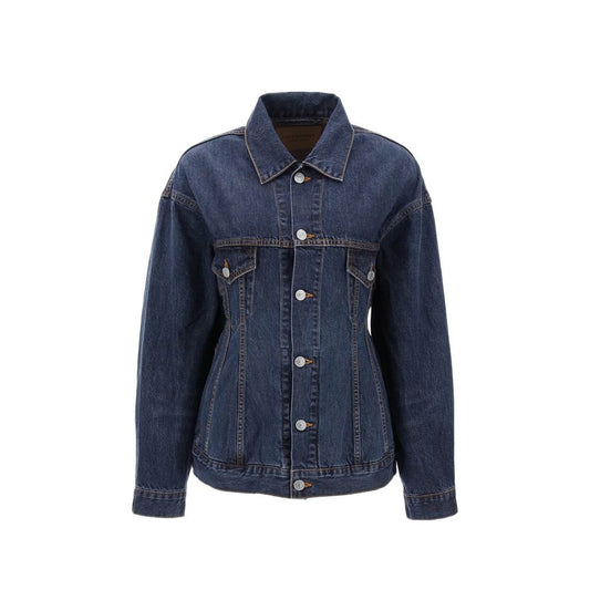 Balenciaga Baumwoll-Jeansjacke in Blau