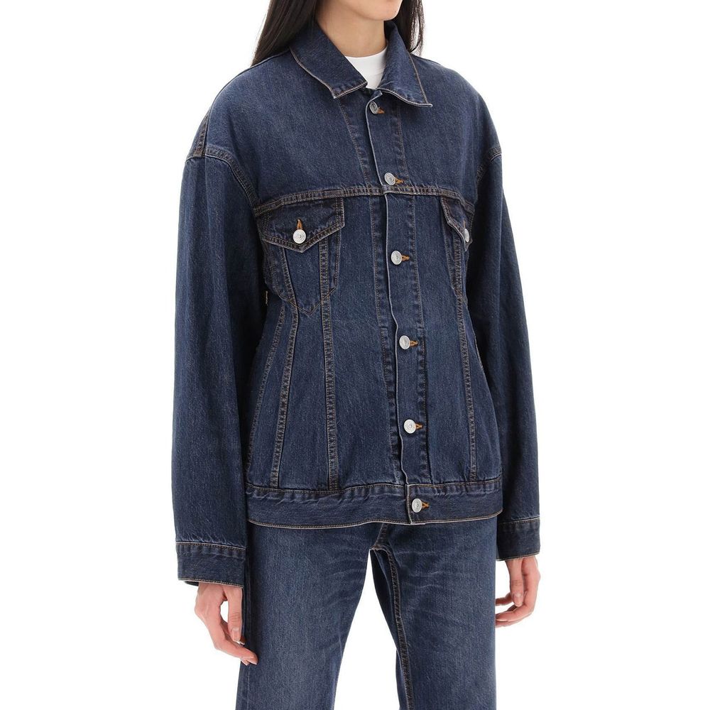 Balenciaga Baumwoll-Jeansjacke in Blau