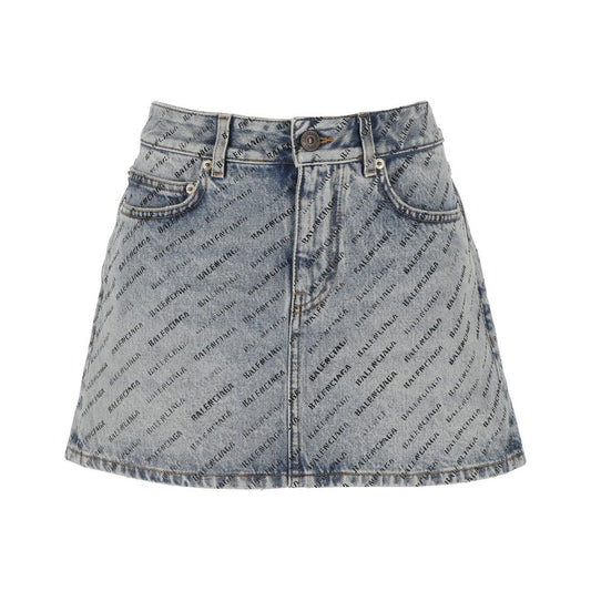 Balenciaga Blaue Jeans-Minirock