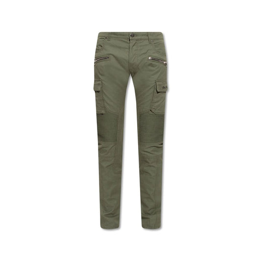 Balmain Baumwoll-Cargohose in Olivgrün