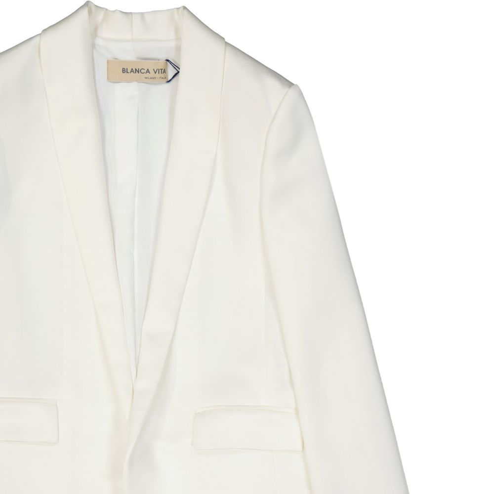 BLANCA VITA Weißer Polyester-Blazer