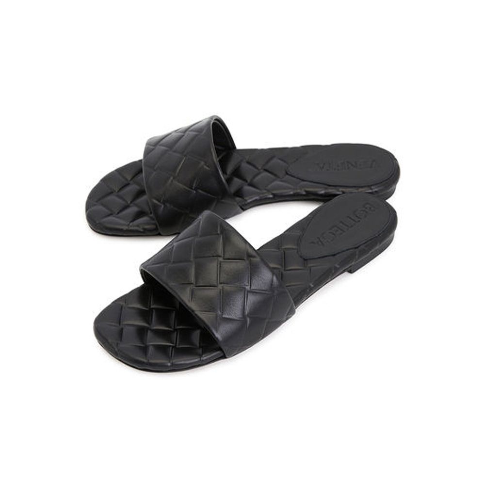 Bottega Veneta Schwarze Lammleder-Mules