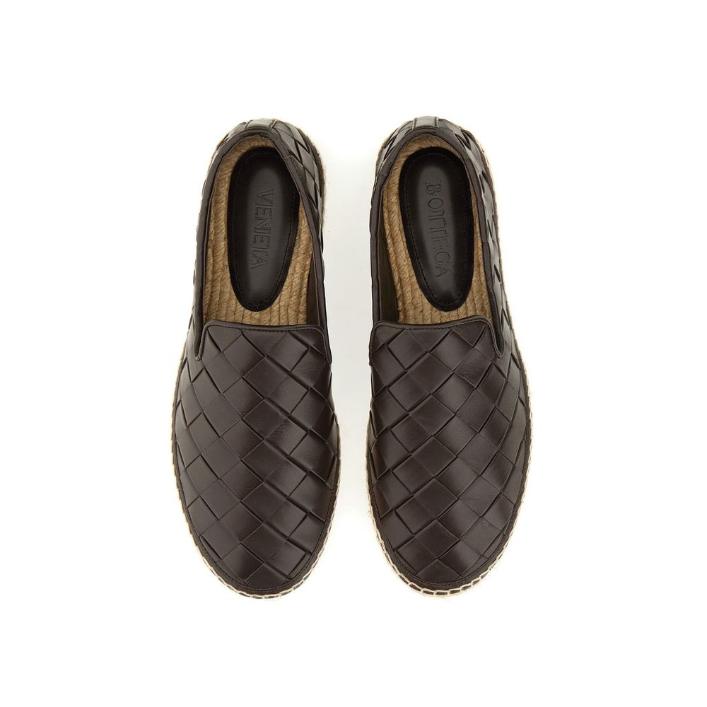 Bottega Veneta Espadrilles aus braunem Kalbsleder