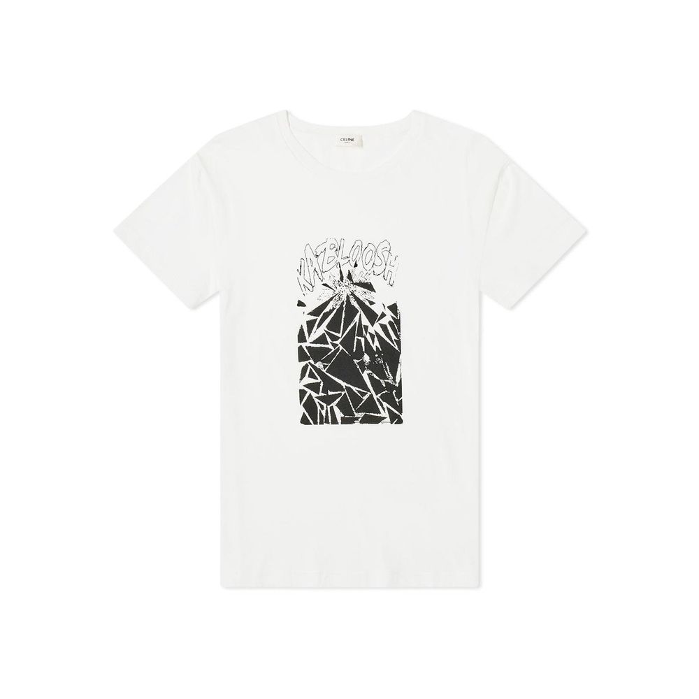 Celine Bedrucktes T-Shirt aus Baumwolle