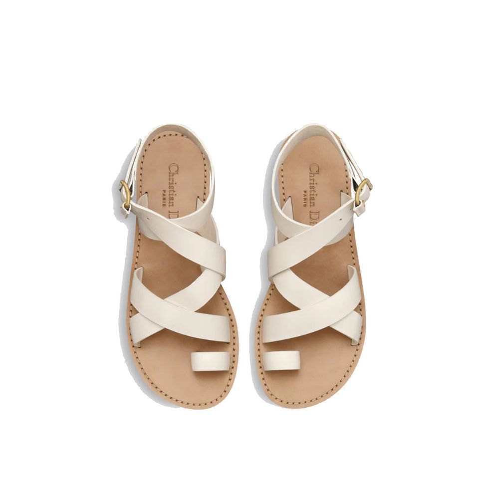 Dior Flache Sandalen aus Leder von Sun