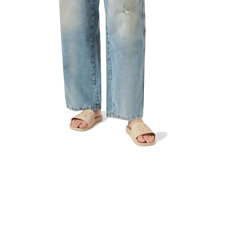 Palm Angels Beige Gummisandalen