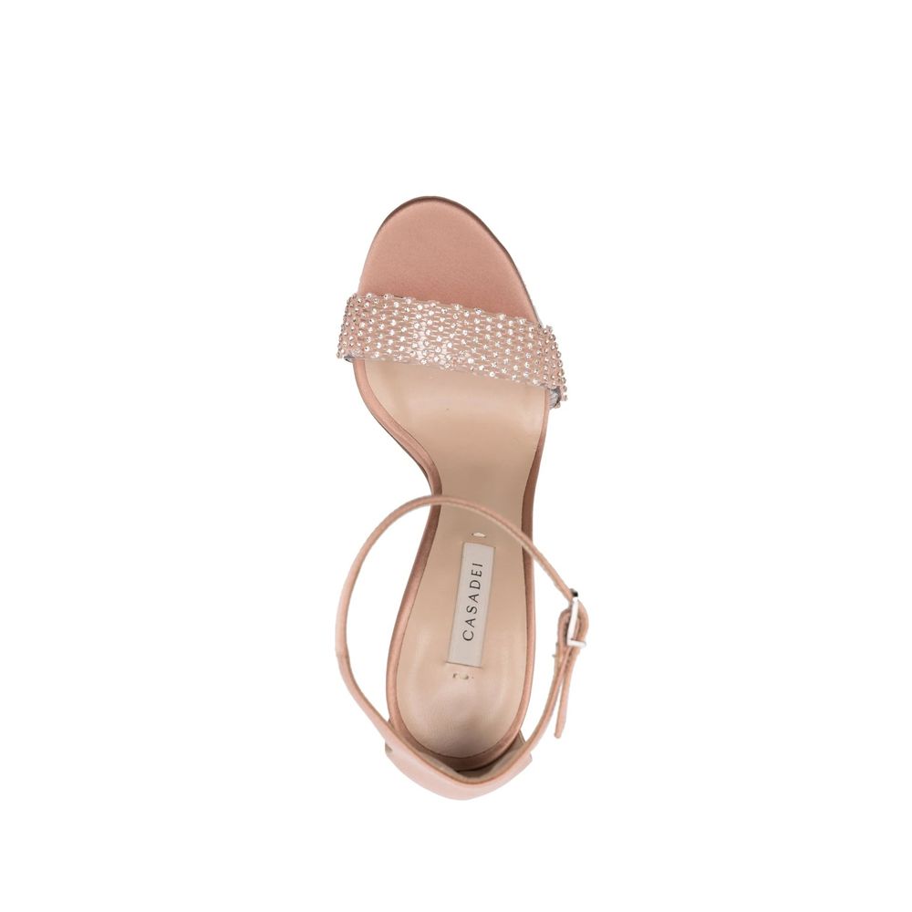 Casadei 100mm Klinge Zwanziger Jahre Satin Sandalen