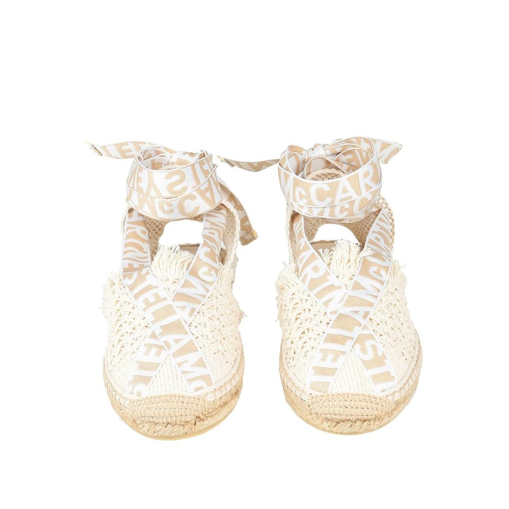 Stella McCartney Beigefarbene Espadrilles aus Segeltuch