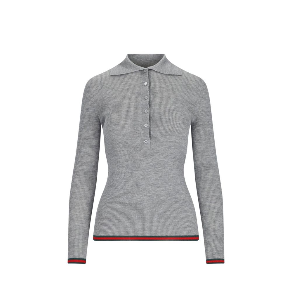 Gucci Pullover aus Kaschmir und Seide mit Rippenstrick