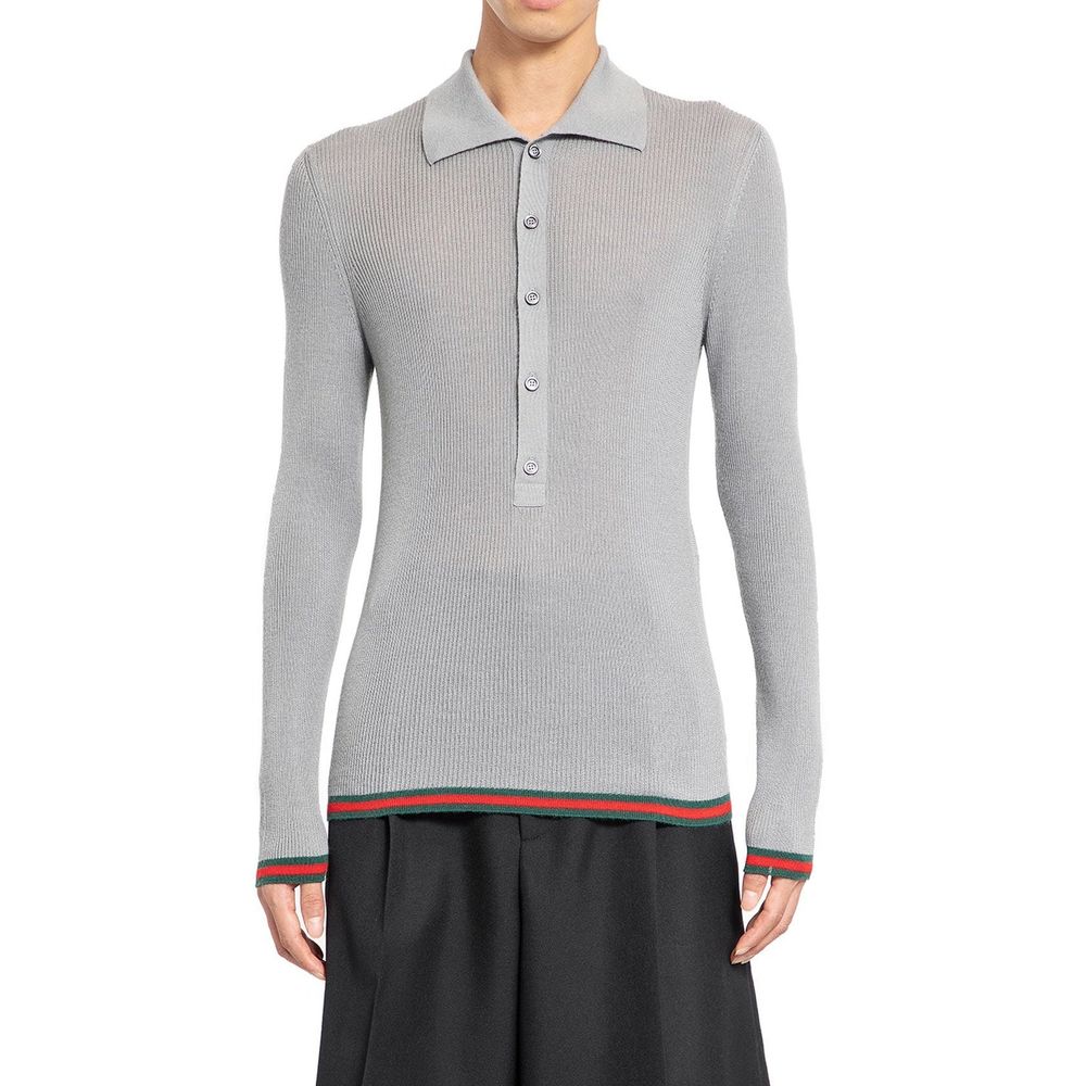 Gucci Pullover aus Kaschmir und Seide mit Rippenstrick